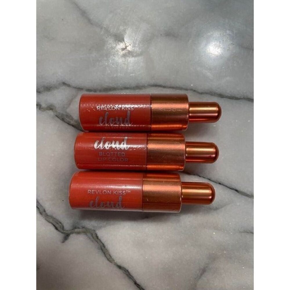 Revlon Kiss Cloud Tinted Lip Color in Fluffy Coral Lot of 3